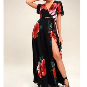 garden of romance burgundy floral burnout strapless maxi dress Leading Lady Sweetheart Maxi Dress | Red Floral Burnout | Womens main image 0